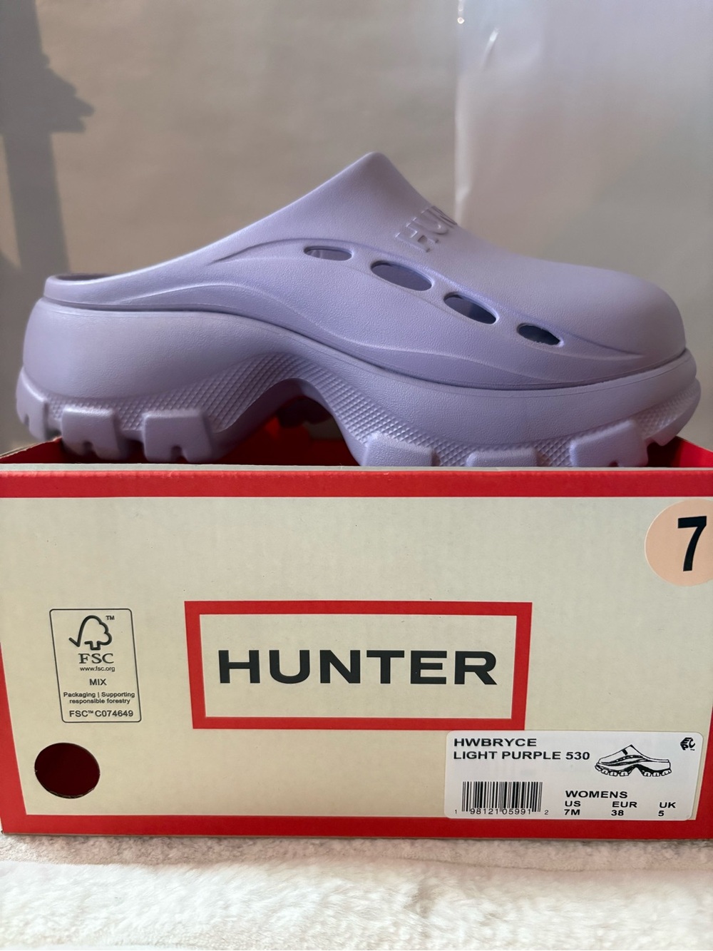 Hunter Light Lavender Slip-On Clog Mule